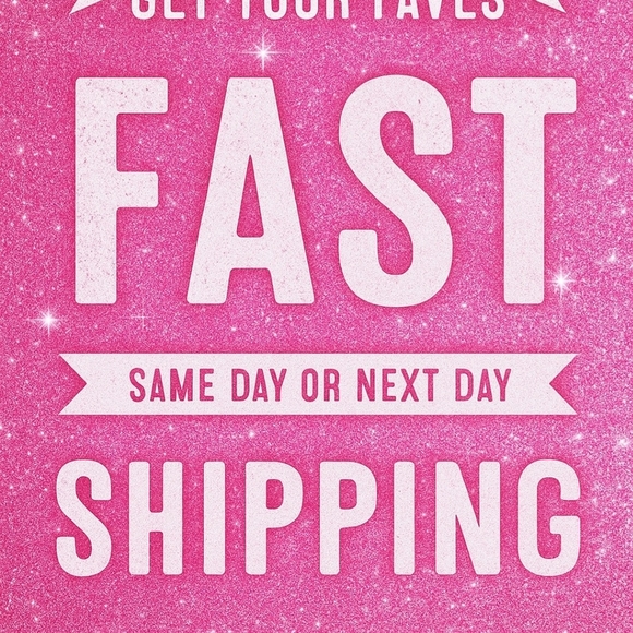 Pink Glitter Fast Shipping Poster - Picture 1 of 1